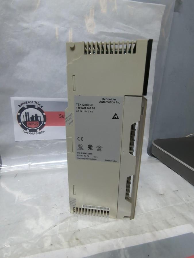 Used SCHNEIDER AUTOMATION,140 DAI 543090,TSX QUANTUM INPUT MODULE AC IN 115V 2XS USED