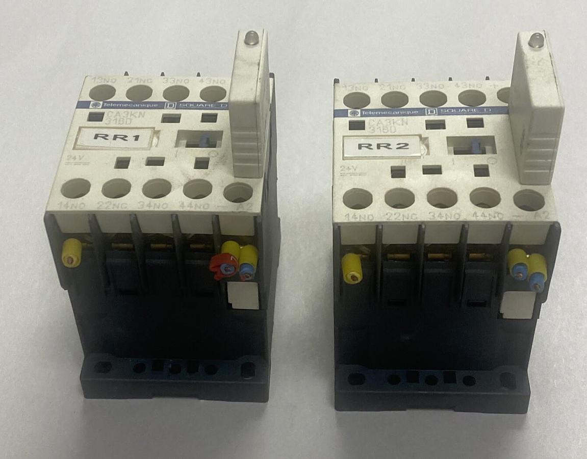 Used TELEMECANIQUE,CA3KN31BD,CONTROL RELAY LOT OF 2