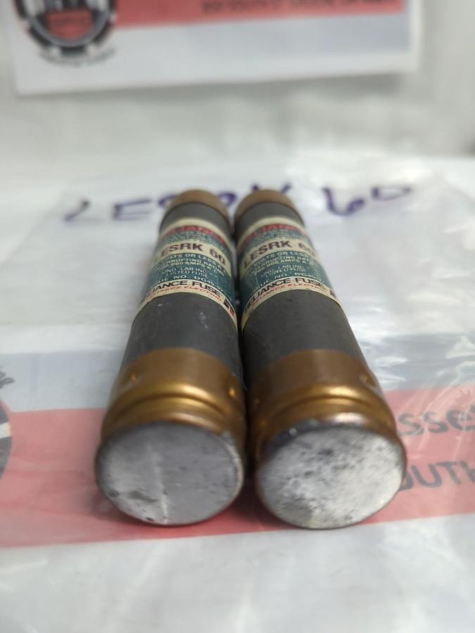 Used RELIANCE,ESRK60,TIME DELAY 60 AMP FUSE LOT OF 2 PRE-OWNED