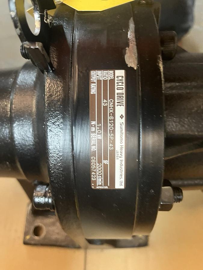 SUMITOMO,CNHX-6120-5P-43,CYCLO GEAR DRIVE W/ MITSUBISHI HC-SF52K SERVO MOTOR