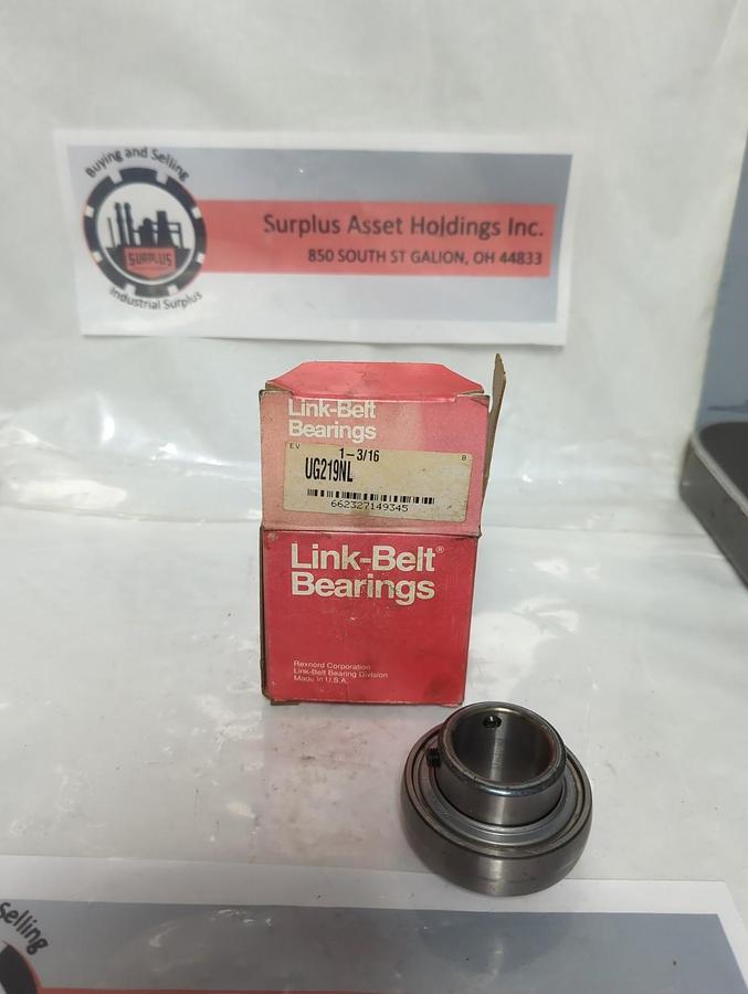 Used LINK BELT,UG219NL,INSERT BEARING 1-3/16 INCH BORE PRE-OWNED