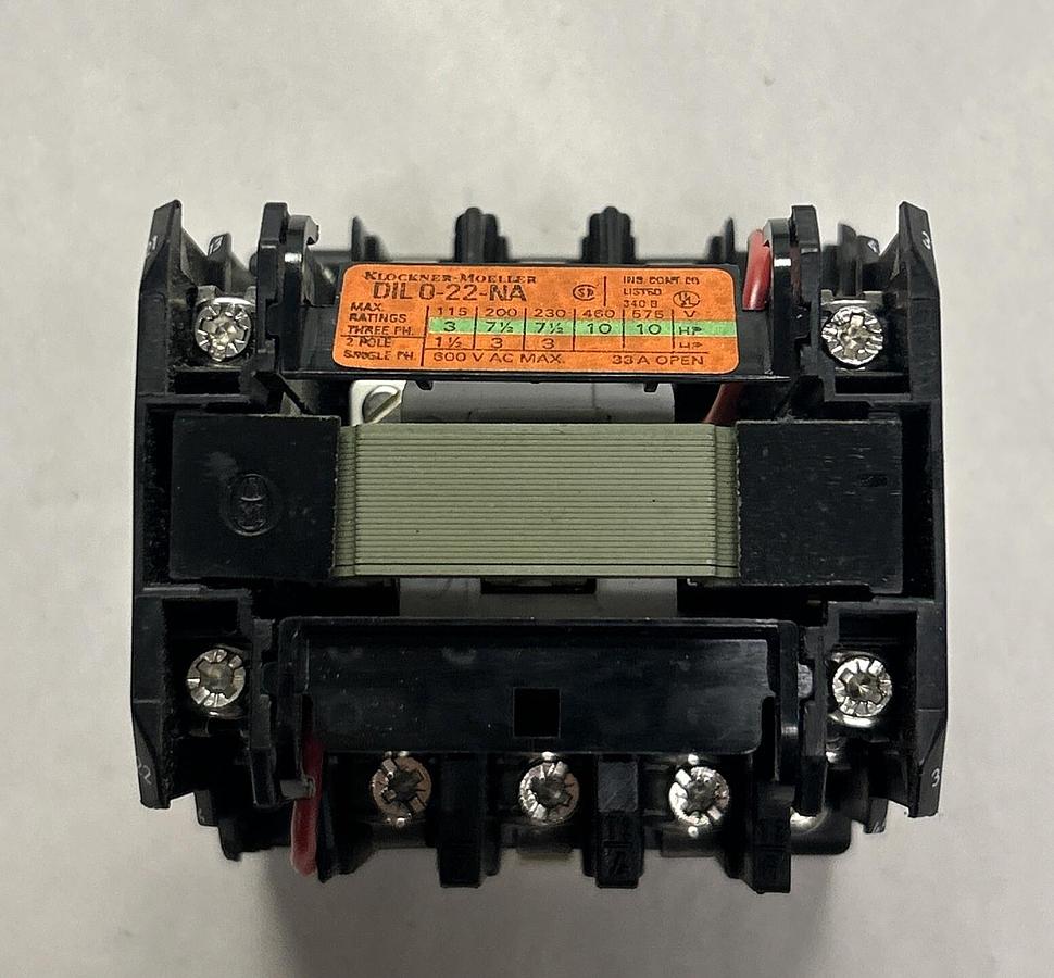 Used KLOCKNER MOELLER,DIL022-NA,CONTACTOR