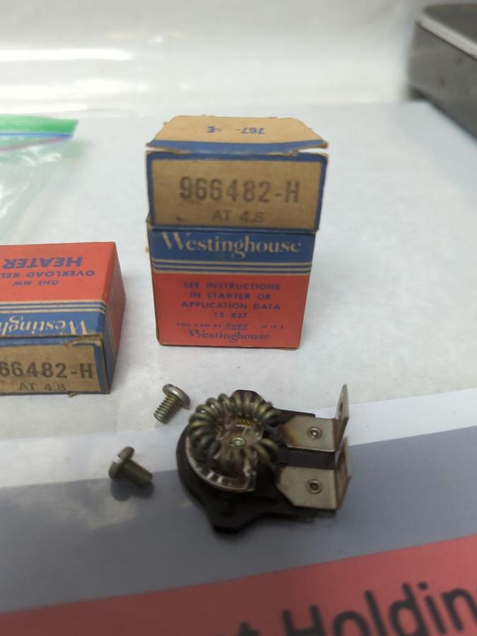 WESTINGHOUSE,966 482-H,OVERLOAD THERMAL HEATER RELAY LOT OF 2 NOS