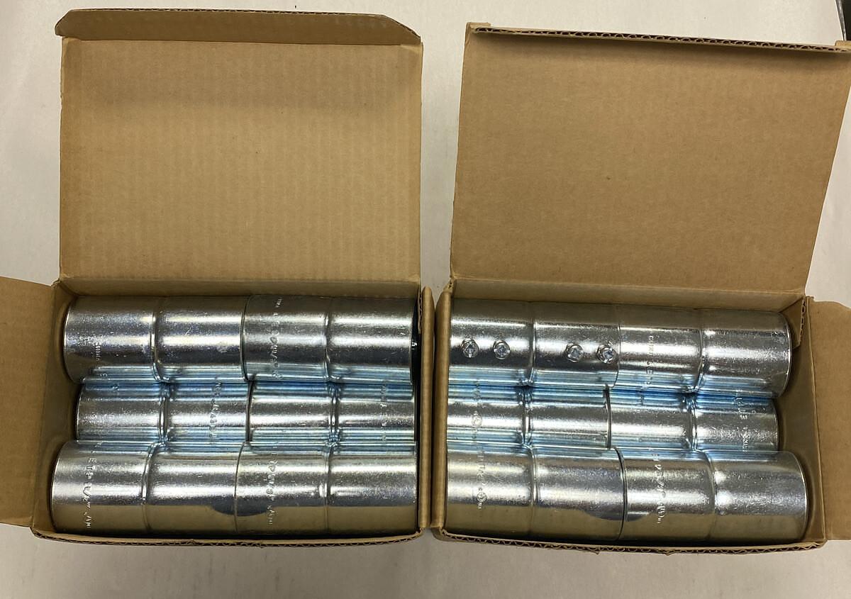 Used EGS,5150S,EMT Couplings 1 1/2 INCH Box of 10  LOT OF 2 BOXES