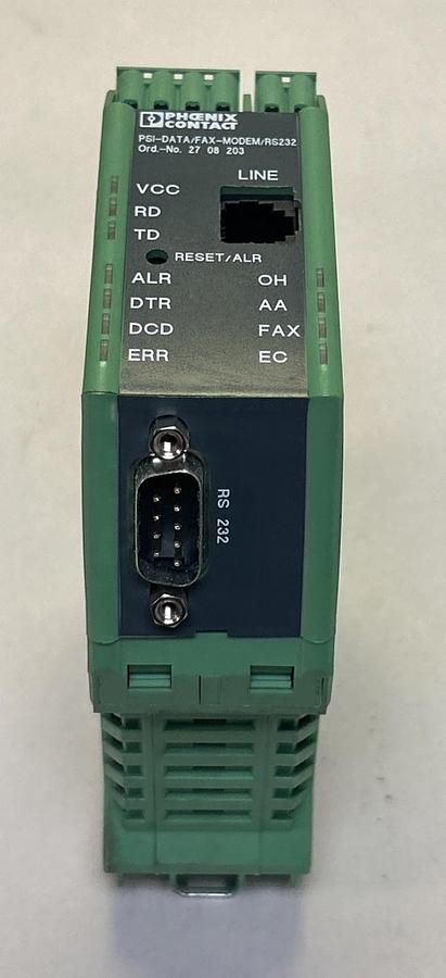 Used PHOENIX CONTACT,PSI-DATA/FAX-MODEM/RS232,INDUSTRIAL ANALOG MODEM