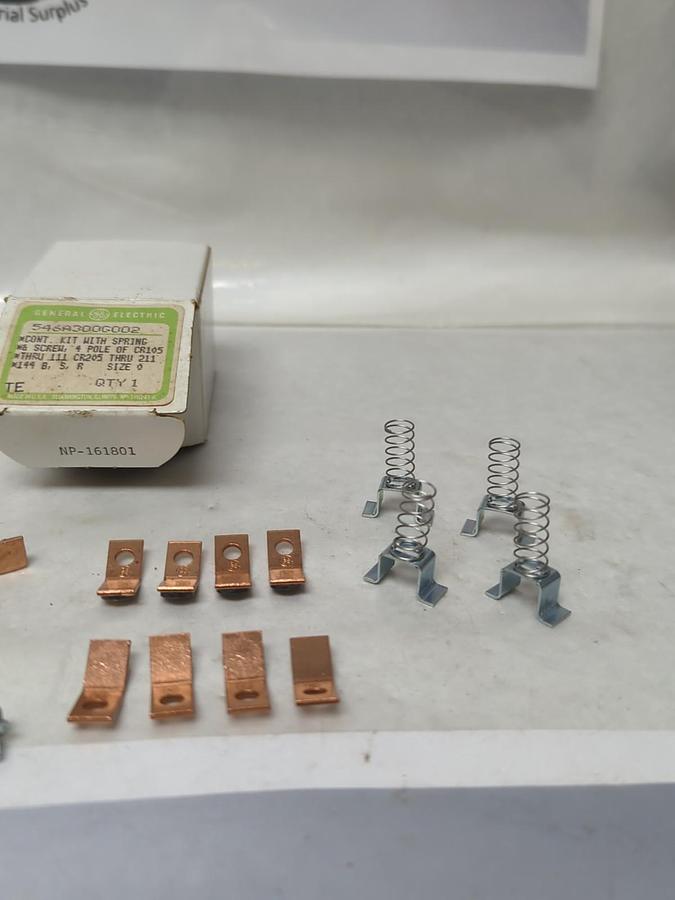 GENERAL ELECTRIC,546A300G002,CONTACT KIT W/ SPRING & SCREW 4-POLE SIZE 9 NOS