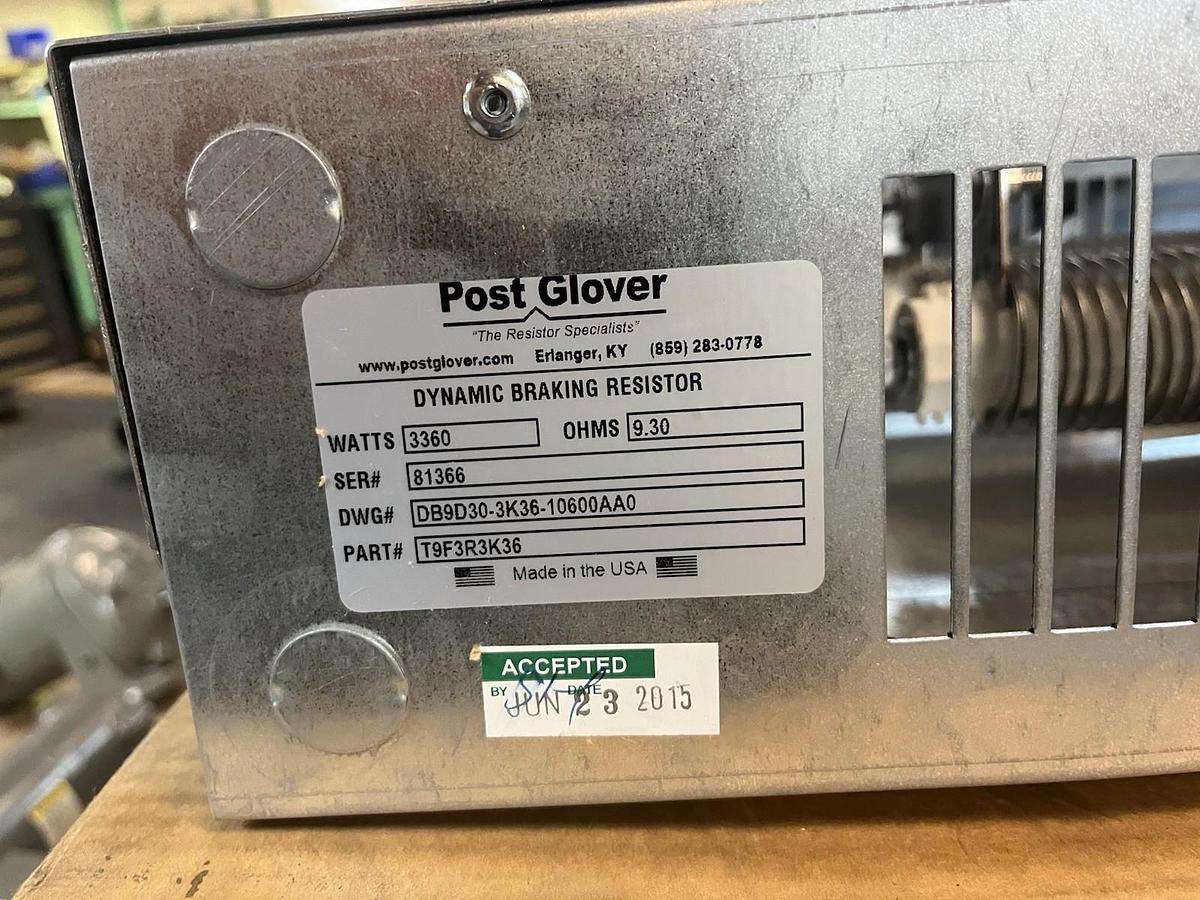 POST GLOVER,T9F3R3K36,DYNAMIC BRAKING RESISTOR 3360 WATTS 9.30 OHMS