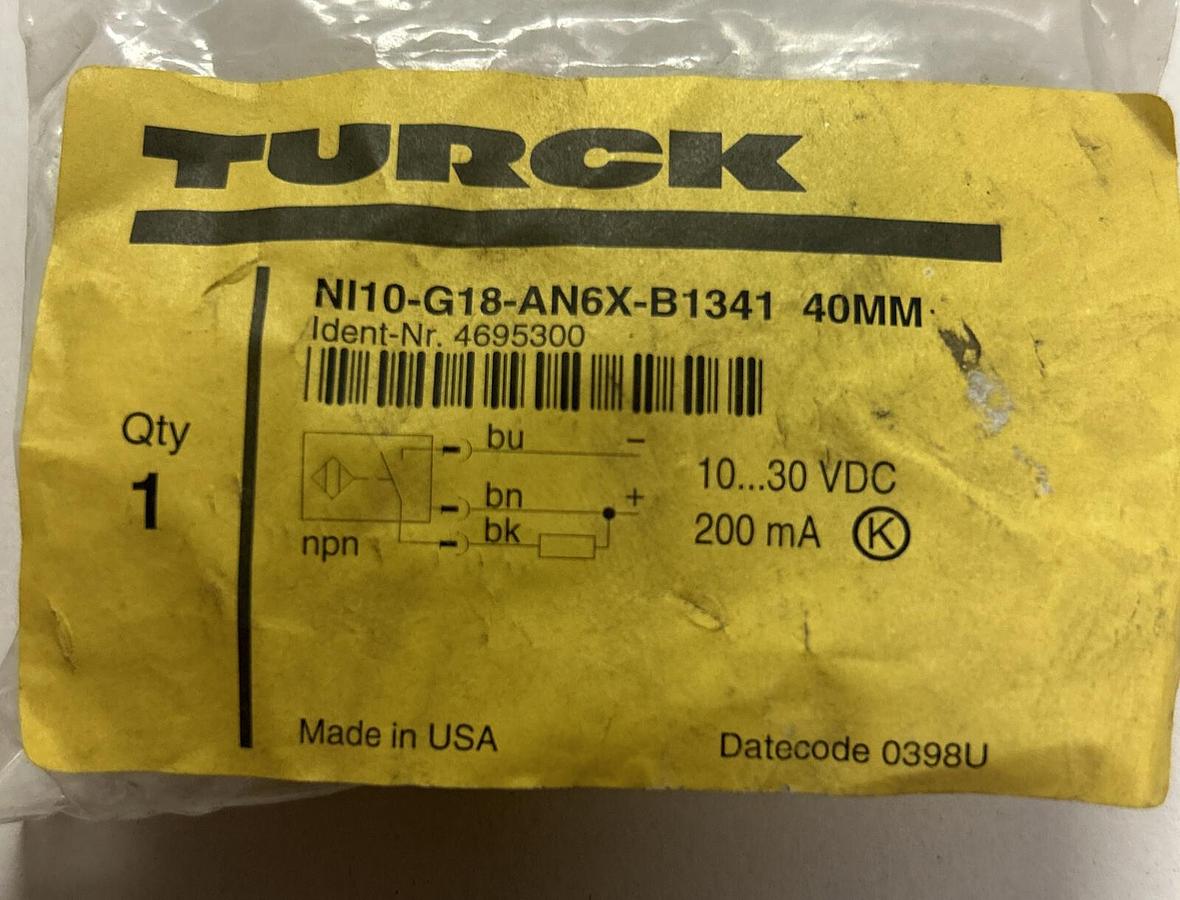 Used TURCK,NI10-G18-AN6X-B1341,INDUCTIVE SENSOR NEW