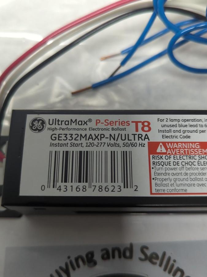 GE ULTRAMAX,GE332MAX,BALLAST 120-277V LOT OF 2 NOS