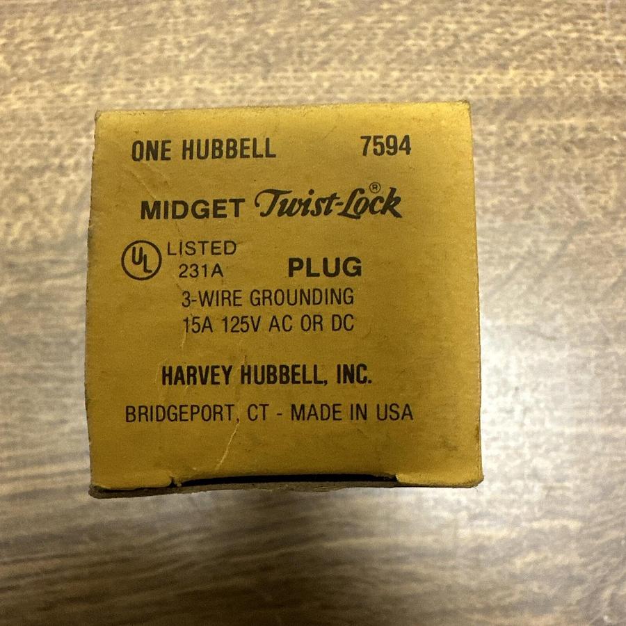Hubbell,7594,MIdget Twist-Lock Plug