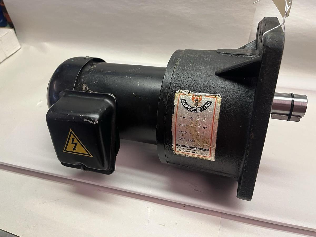 Used I-TA MACHINERY,FM-28,GEAR SPEED REDUCER 1/4HP 120 RATIO 3PH AEV200