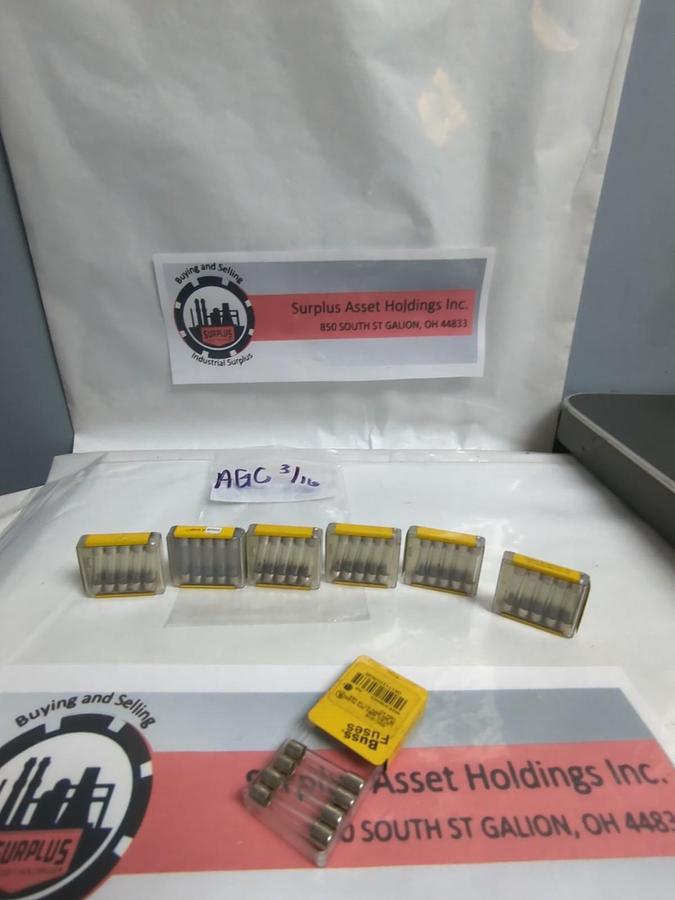 COOPER BUSSMANN,AGC-3/16,3/16 AMP FUSE LOT OF 34 NOS