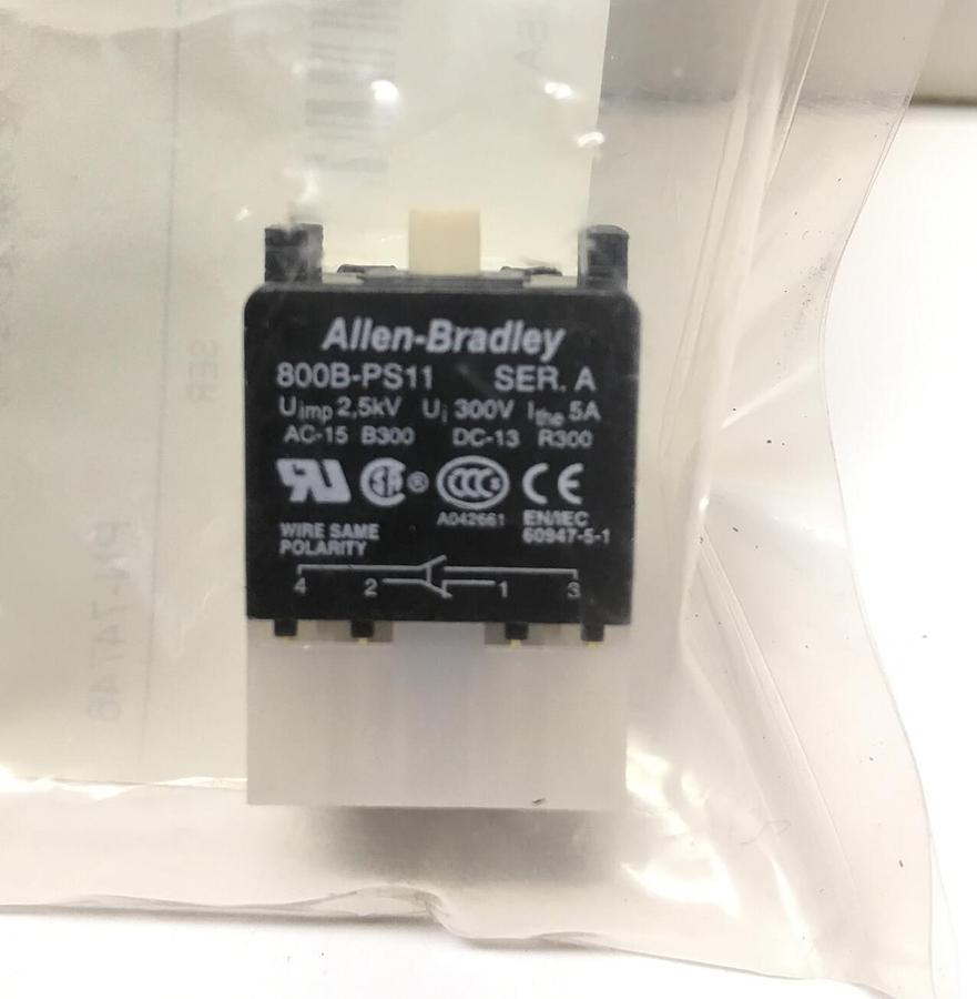 Allen-Bradley,800B-ALC7,Clear Lens Cap w/ 800B-PS11 Contact Cartridge with Latch