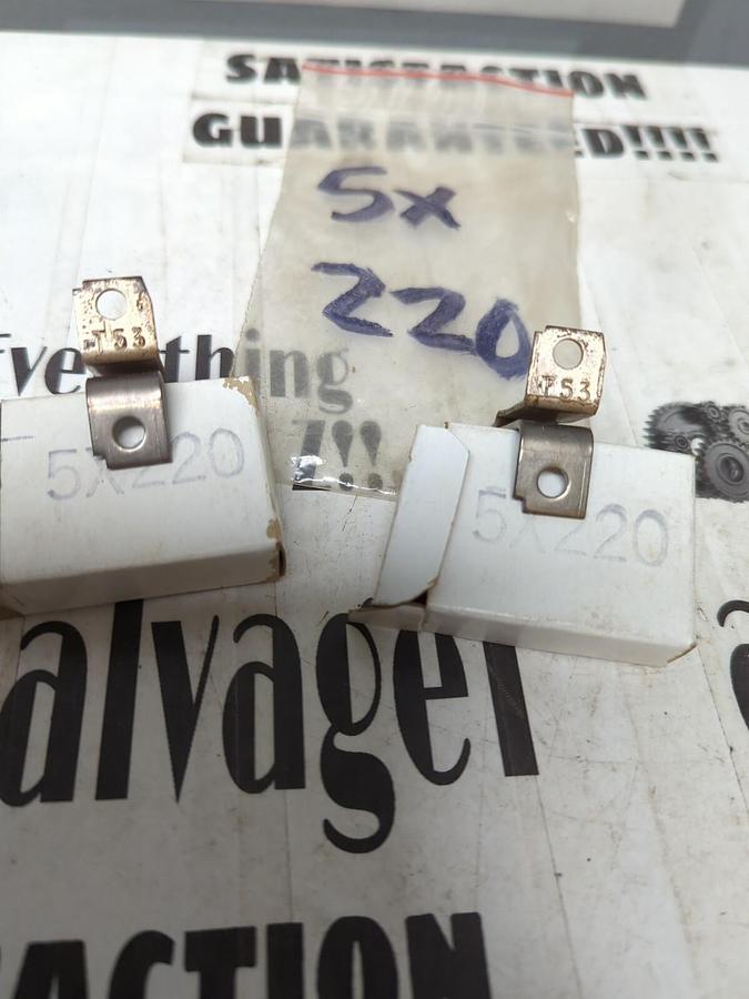 DAYTON ELECTRIC,5X220,STYLE T53 HEATER ELEMENTS LOT OF 2 NOS