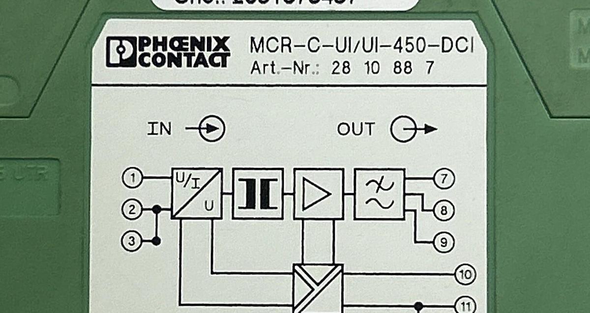 Used PHOENIX CONTACT,MCR-C-UI-UI-450-DCI,SIGNAL CONDITIONER MODULE