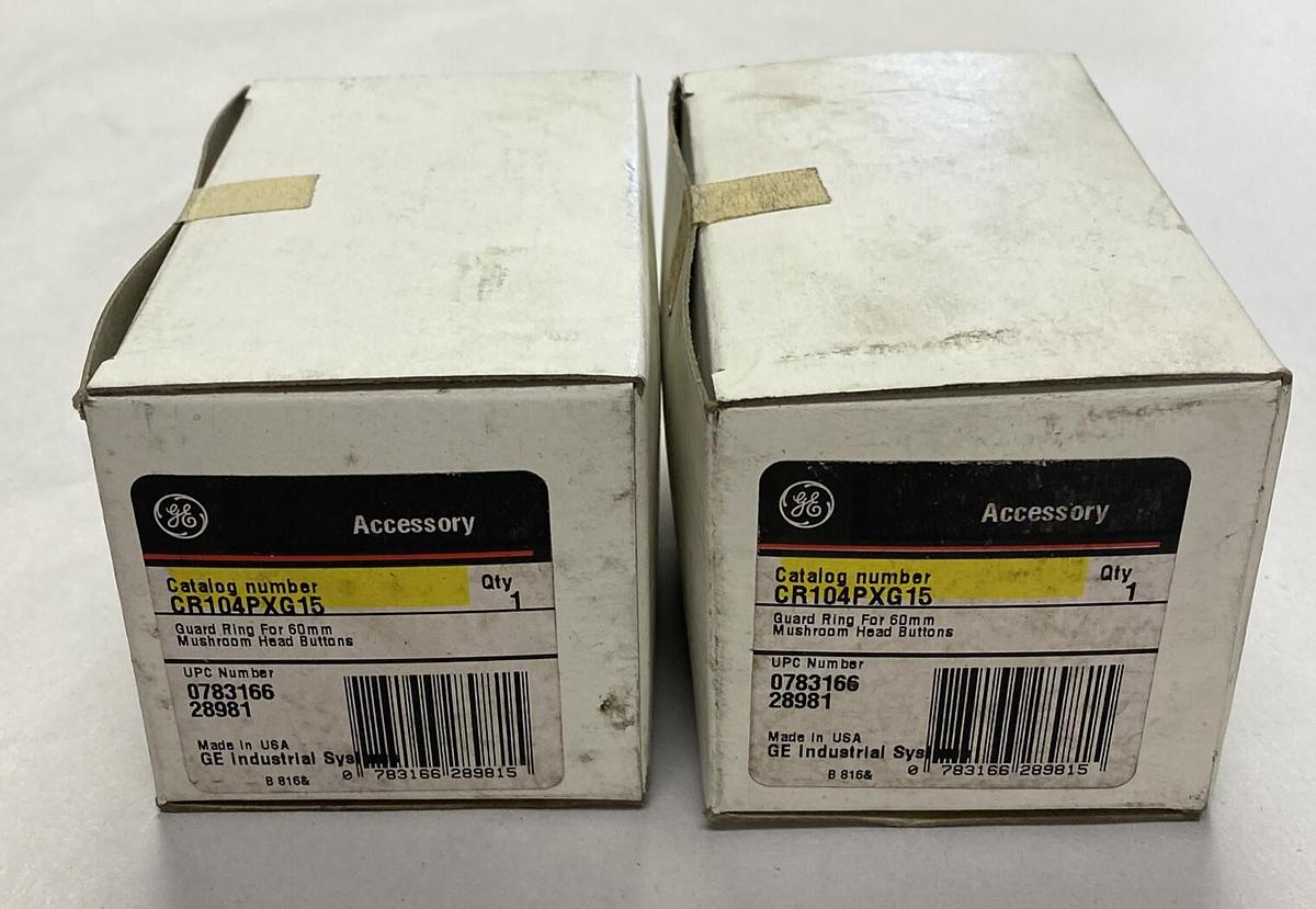 GENERAL ELECTRIC,CR104PXG15,MUSHROOM HEAD GUARD RING LOT OF 2 NEW
