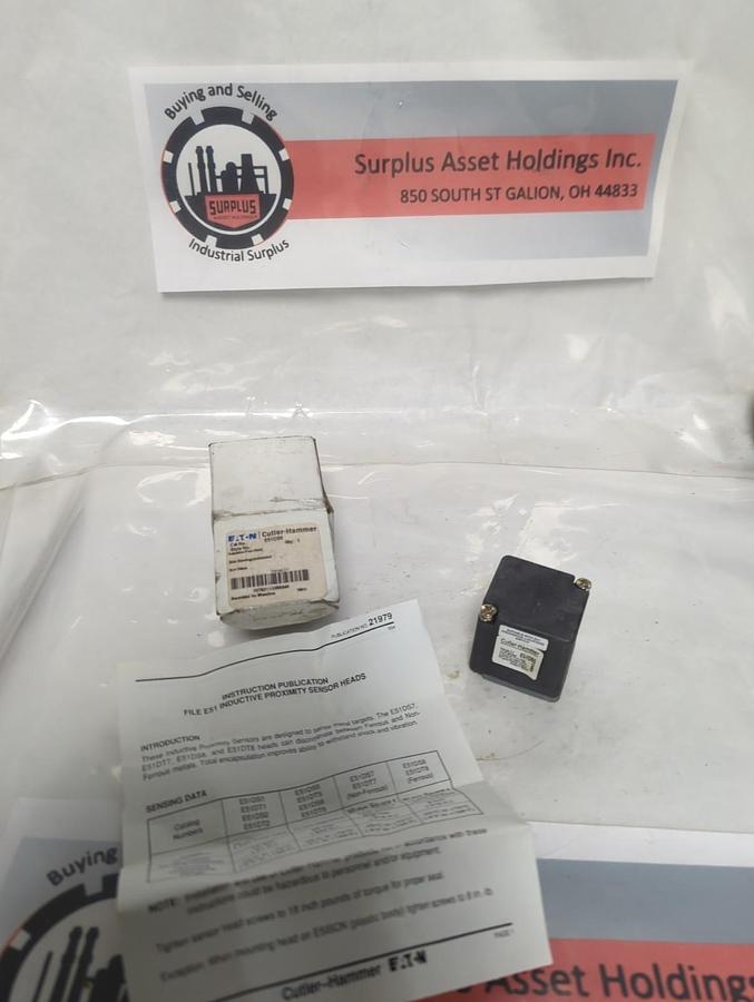 CUTLER HAMMER,E51DS5,INDUCTIVE SIDE SENSING HEAD UNSHIELDED NOS