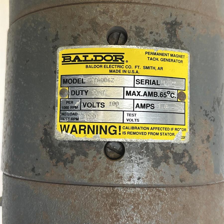 Used BALDOR,X7A0062,TACHOMETER GENERATOR 1A 100V 1000RPM