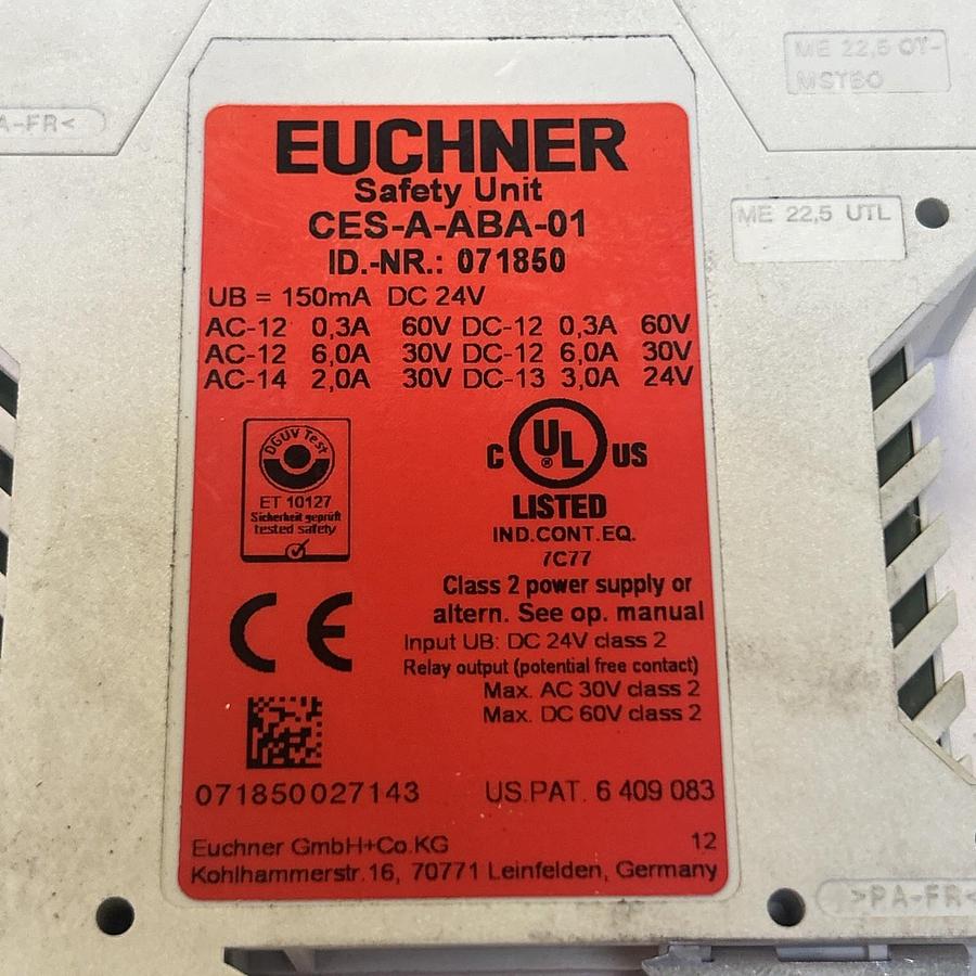 Used EUCHNER,CES-A-ABA-01,SAFETY RELAY UNIT