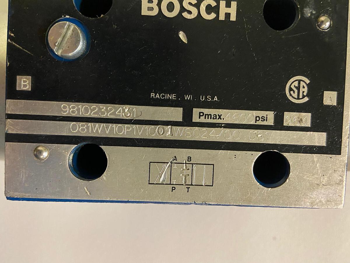Used Bosch,9810232431 081WV10P1V001WS024/00,Hydraulic Directional Control Valve