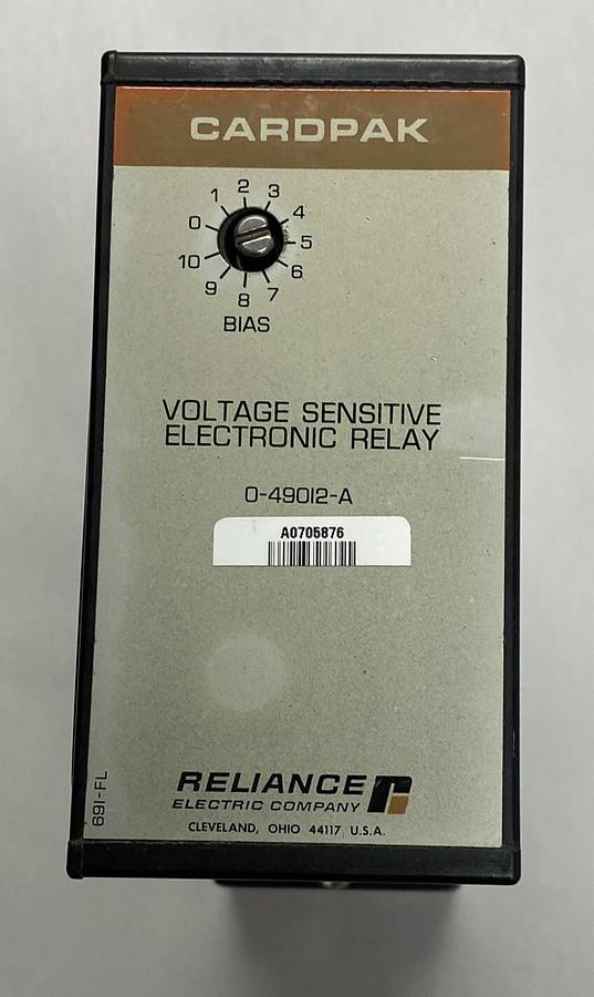 Used RELIANCE,0-49012-A,VOLTAGE SENSITIVE CARDPAK REFURBISHED
