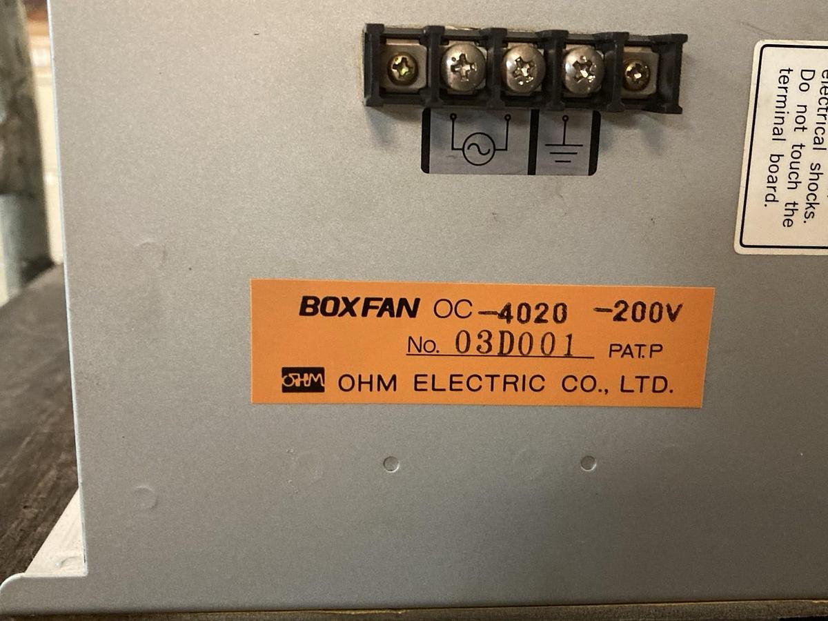 Used BoxFan,OC-4020,Cooling Fan 200V