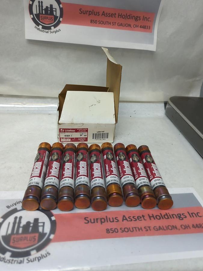 LITTELFUSE,IDSR-7,POWR-GARD 7 AMP FUSES BOX OF 9 NOS