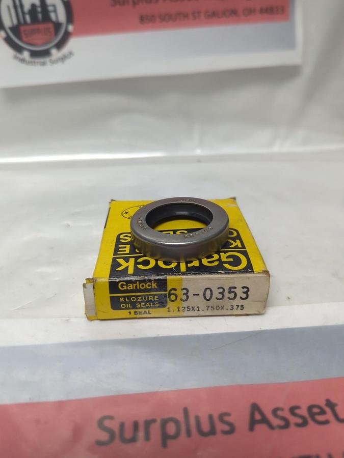 GARLOCK KLOZURE,63-0353,OIL SEAL 1.125 X 1.75 X 0.375 NOS
