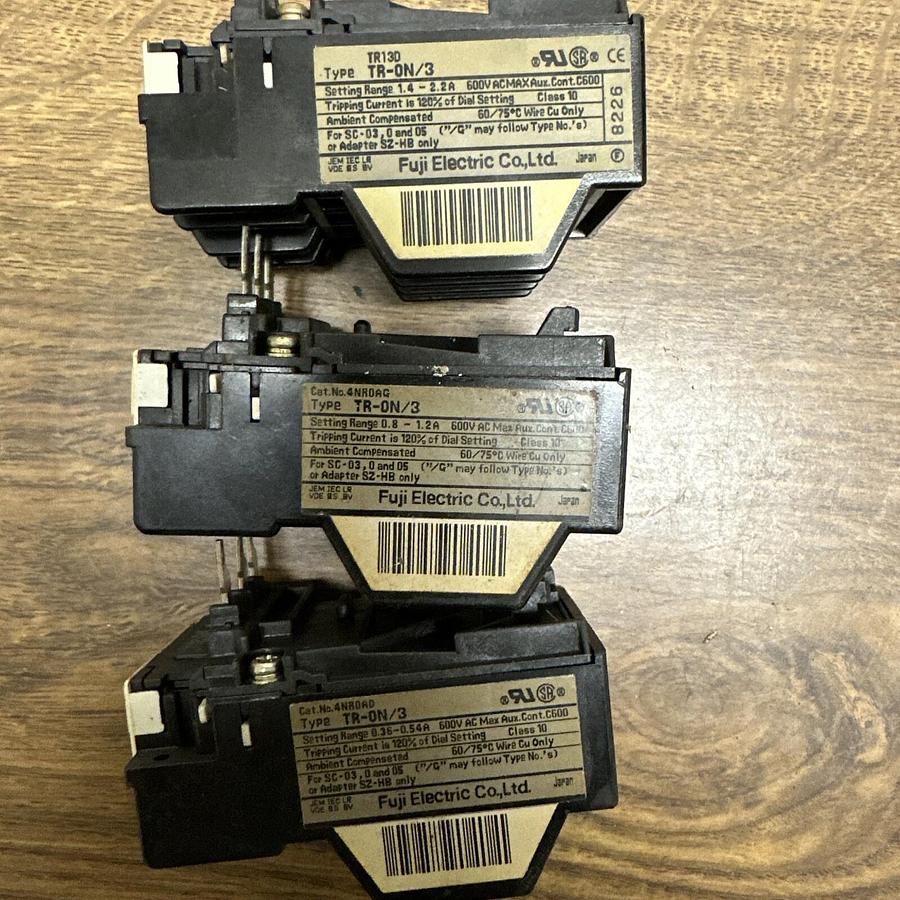 Used Fuji,TR-ON/3,Thermal Overload Relay LOT of 3