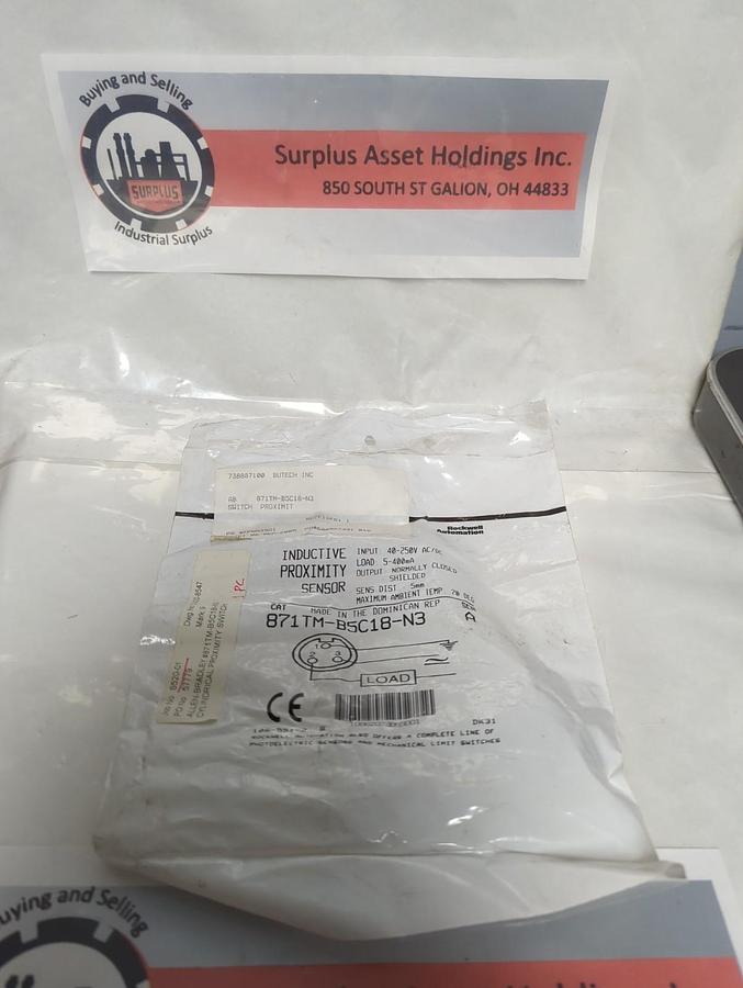ALLEN BRADLEY,871TM-B5C18-N3,INDUCTIVE PROXIMITY SENSOR NOS