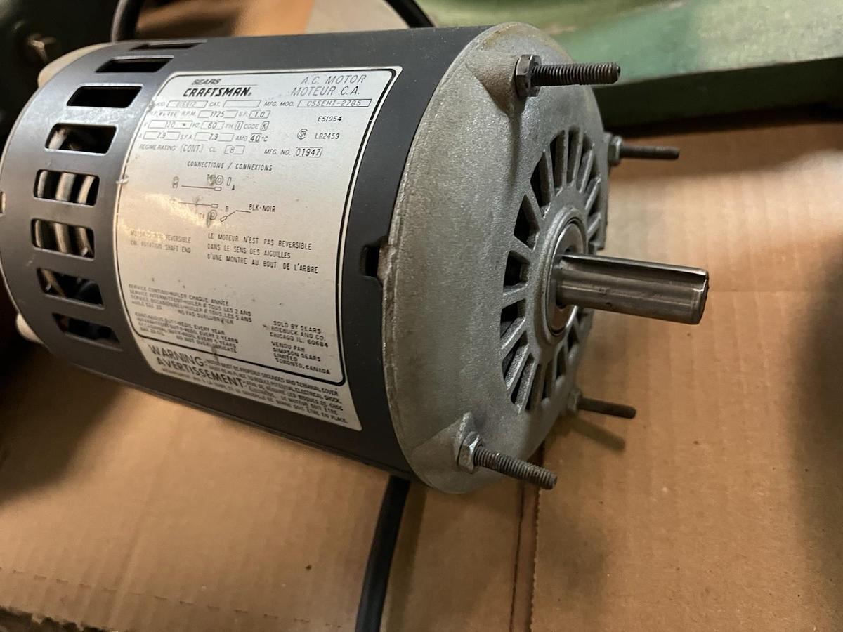 Used SEARS CRAFTSMAN,816612,MOTOR HP Wo466 1725RPM 120V 1PH