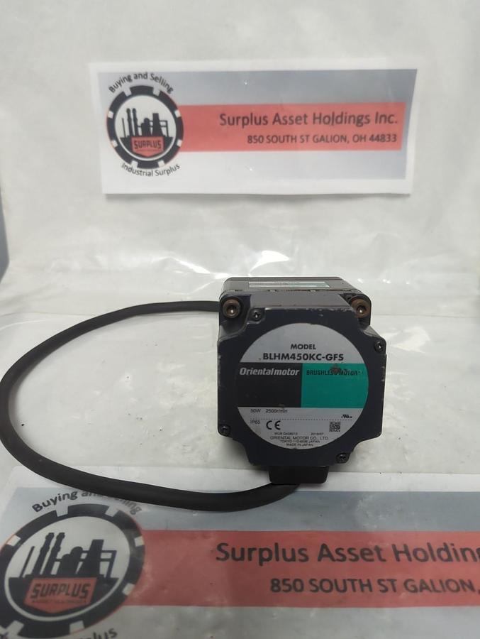 Used ORIENTAL MOTOR,GFS4GS/BLHM450KC-GFS,STEP MOTOR AND GEAR BOX ASSEMBLY PRE-OWNED