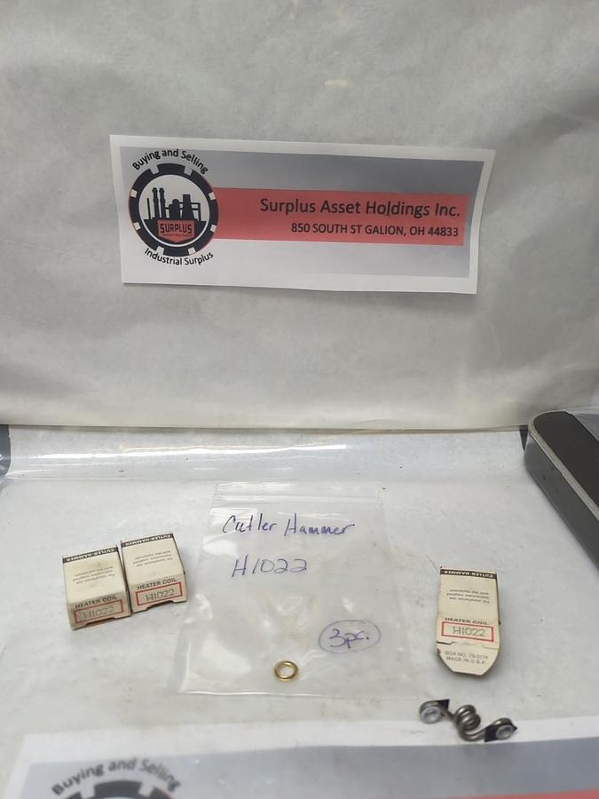 CUTLER HAMMER,H1022,THERMAL OVERLOAD HEATER ELEMENT LOT OF 3 NOS