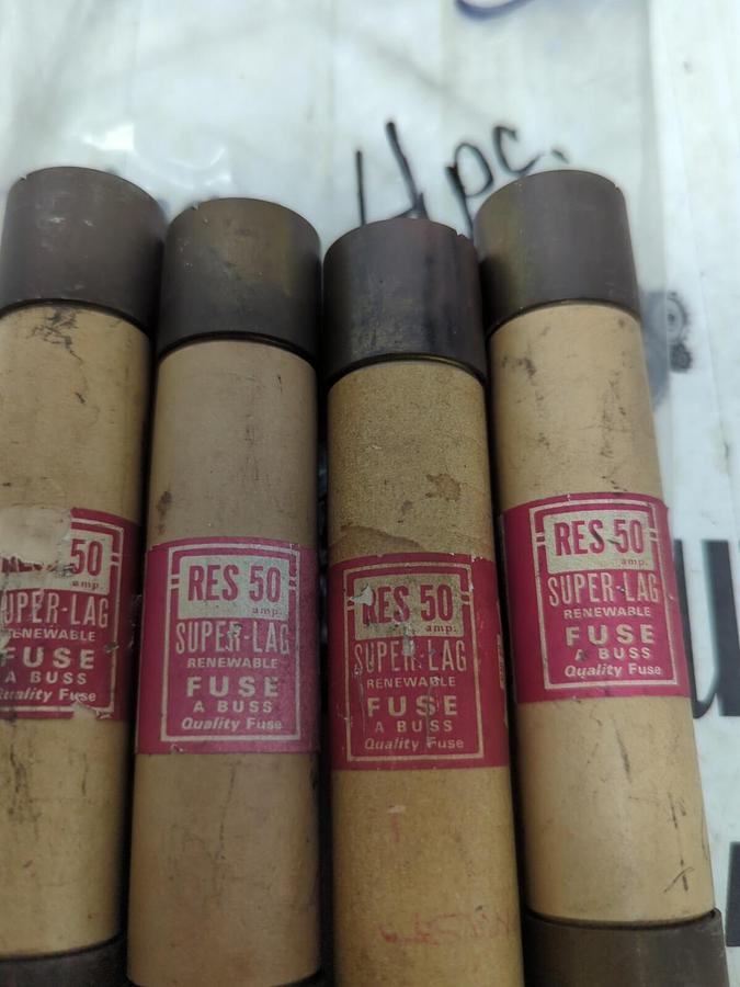 COOPER BUSSMANN,RES50,SUPER-LAG FUSES LOT OF 4 NOS