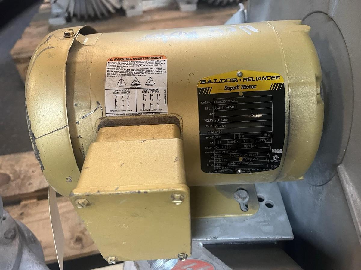 Used NORTH AMERICAN,2316-14/2-T10,TURBO BLOWER 90 CFM 1HP 230/460V 3450RPM 3PH