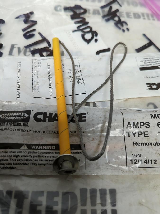 HUBBELL-CHANCE,M6TA23,TYPE-T FUSE LINK REMOVEABLE HEAD 23 IN LENGTH LOT OF 2 NOS