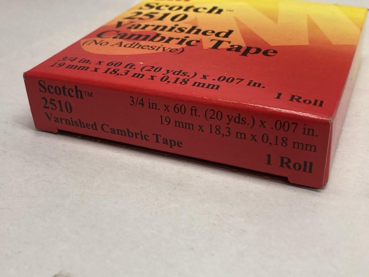 3M,2510,Scotch Varnished Cambric Tape 3/4 in x 60 ft