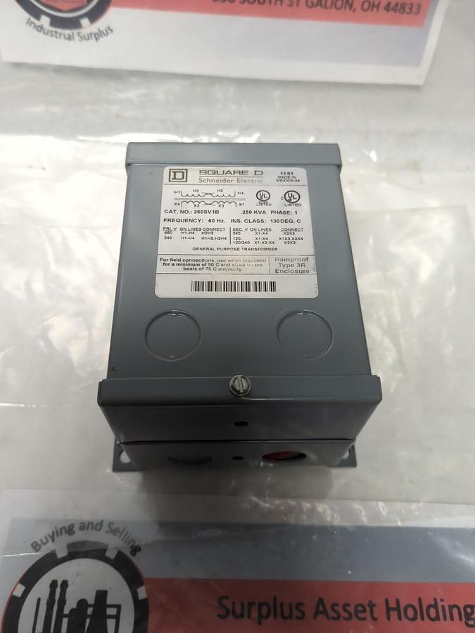 SQUARE D,250SV1B,GENERAL PURPOSE TRANSFORMER PRE-480-240V SEC-240/120-120/240