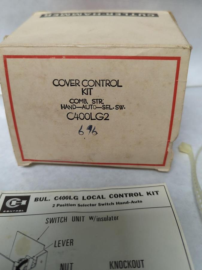 CUTLER-HAMMER,C400LG2,COVER CONTROL KIT COMB.STR. HAND-AUTO-SELECT SWITCH NOS