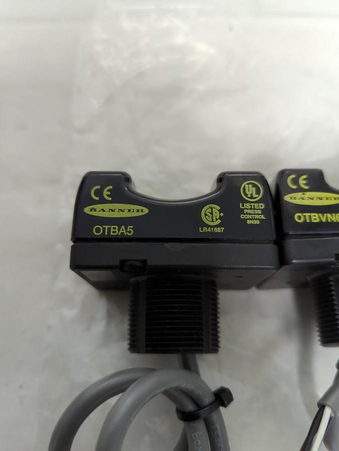 Used BANNER,OTBVN6,OPTICAL TOUCH BUTTON SENSOR LOT OF 2 PRE-OWNED
