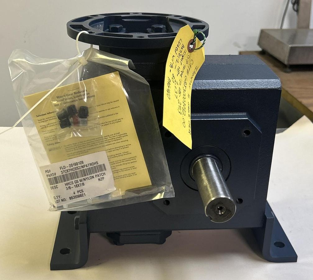 GROVE GEAR,GR-JMQ-830-60-L-140,RIGHT ANGLE GEAR SPEED REDUCER 1.637HP 60:1 RATIO