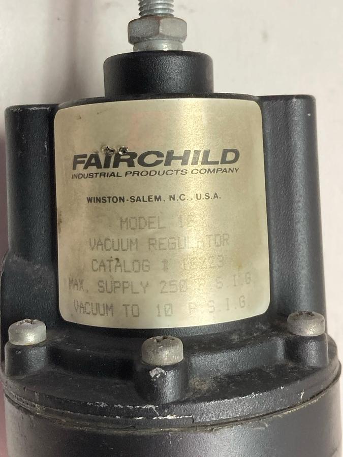 Used Fairchild,Model 16,Vacuum Regulator 250PSIG Max Supply