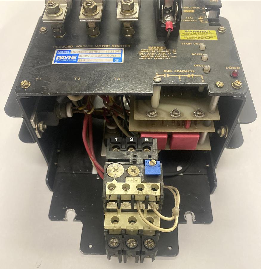 Used Payne,18EM3-4-25HP3,Reduced Voltage Motor Starter 480V 33A 60Hz
