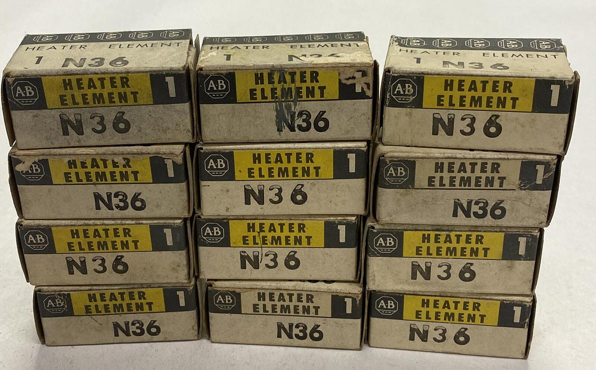 ALLEN BRADLEY,N36,OVERLOAD RELAY HEATER ELEMENT LOT OF 12 NOS