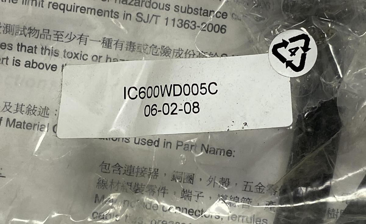 Used GE FANUC,IC600WD005C,CONTROL CABLE NEW