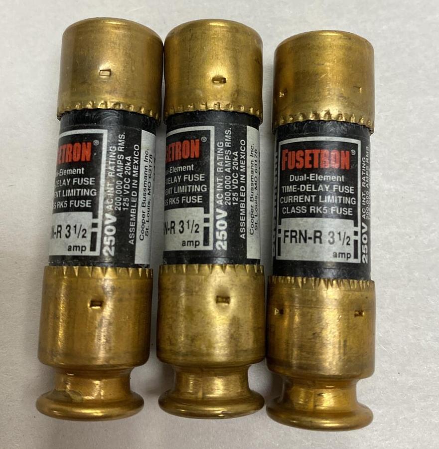 Cooper Bussmann,FRN-R-3-1/2,Fuse Lot of 3 NOS