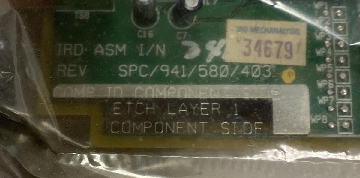 Used IRD Mechanalysis,34679,PC Board