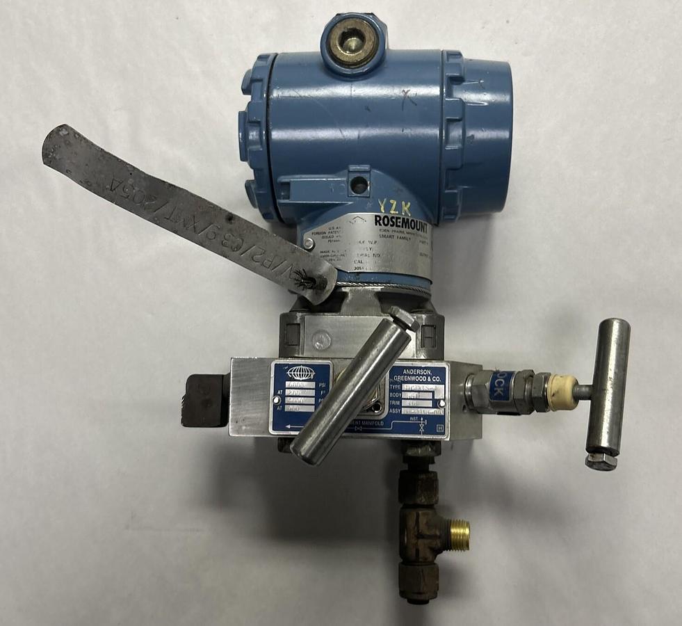 Used ROSEMOUNT,3051CG2A02A1AM5S5,PRESSURE TRANSMITTER
