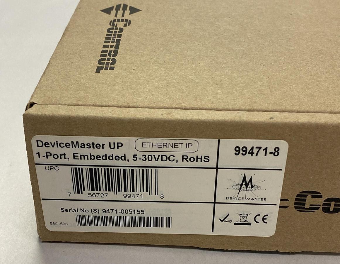Used COMTROL,99471-8,DEVICEMASTER UP EMBEDDED ETHERNET IP MODULE NEW SEALED