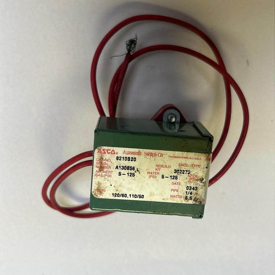 Used ASCO,8210B20,SOLENOID VALVE 1/4INCH
